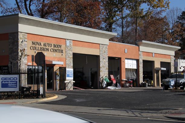 Fairfax auto body repair in progress